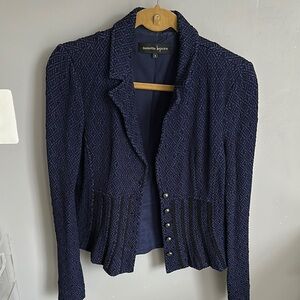Nanette Lepore Textured Navy Blazer